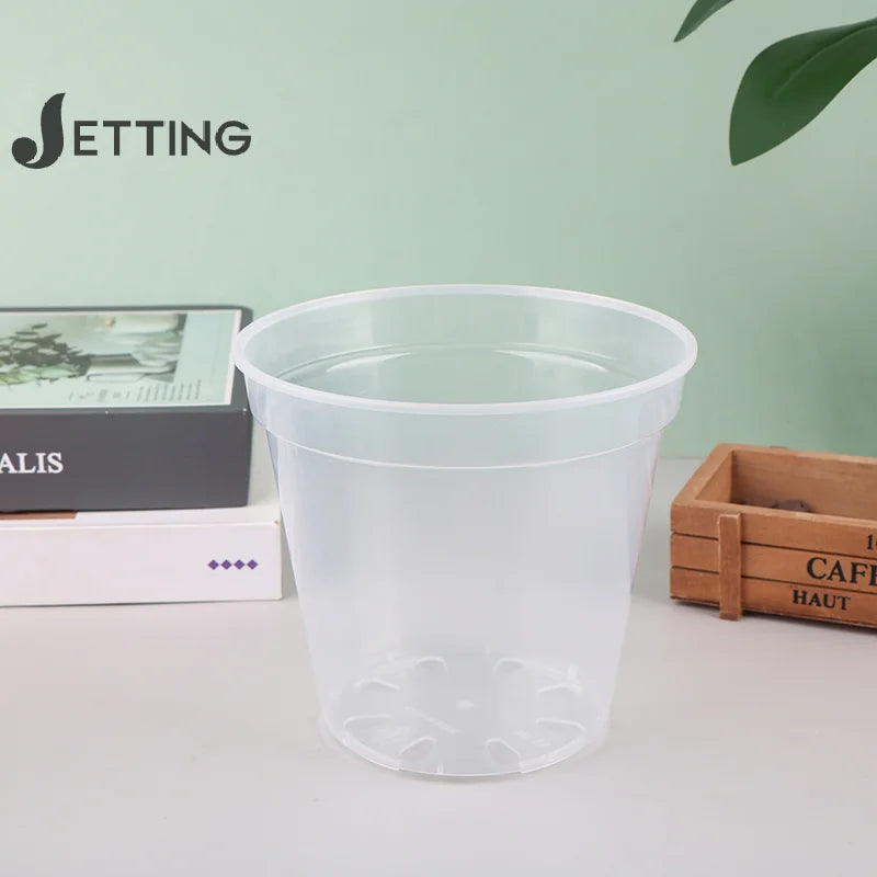 Round Planter Pot Orchid Nursery Container Planter Container Transparent Orchid Container Round Starting Pots