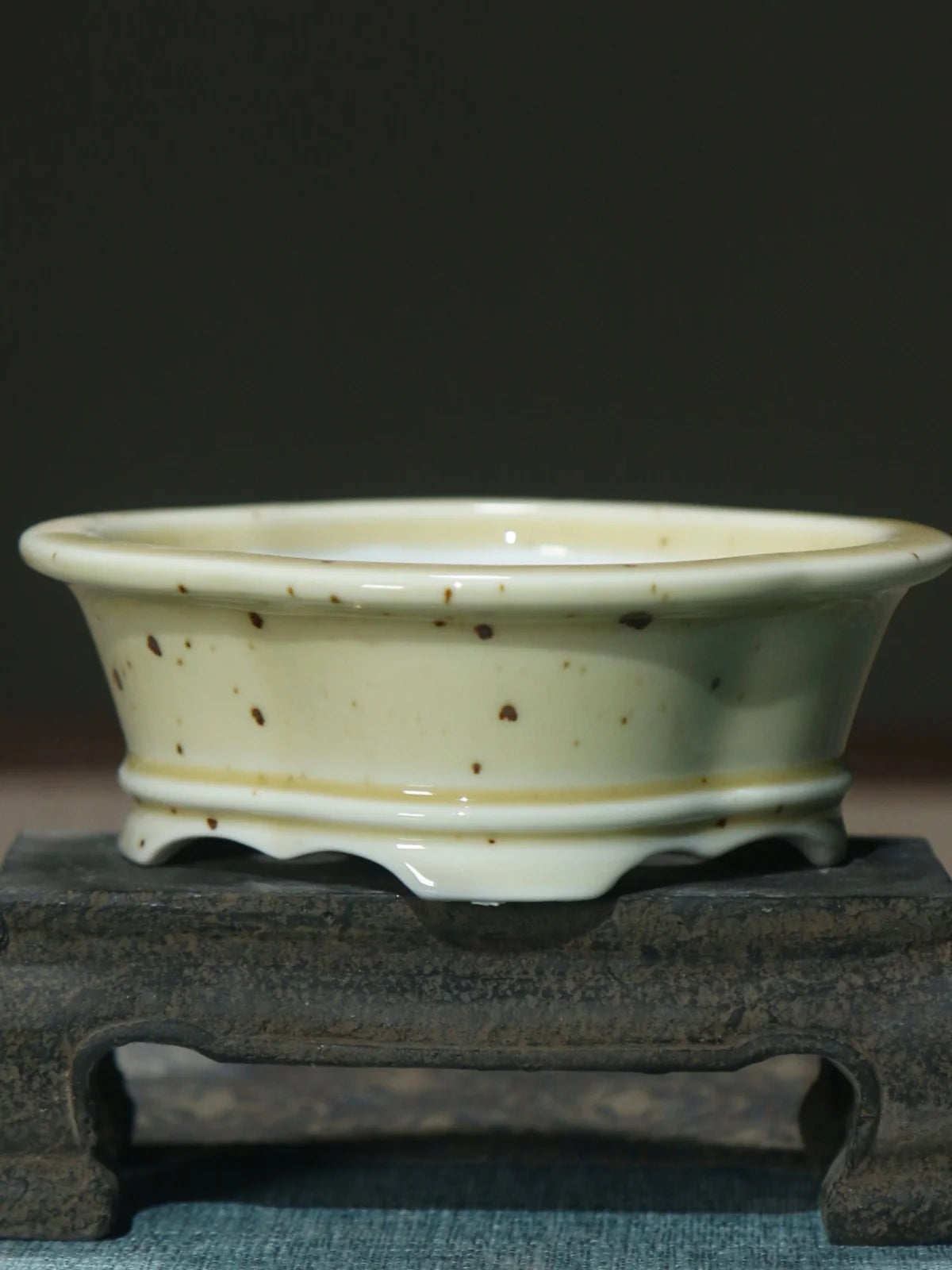 Creative Purple Sand Flower Pot Glazed Ceramic Bonsai Pot Small Flower Pot Japanese Succulent Flower Pot Home Decoration